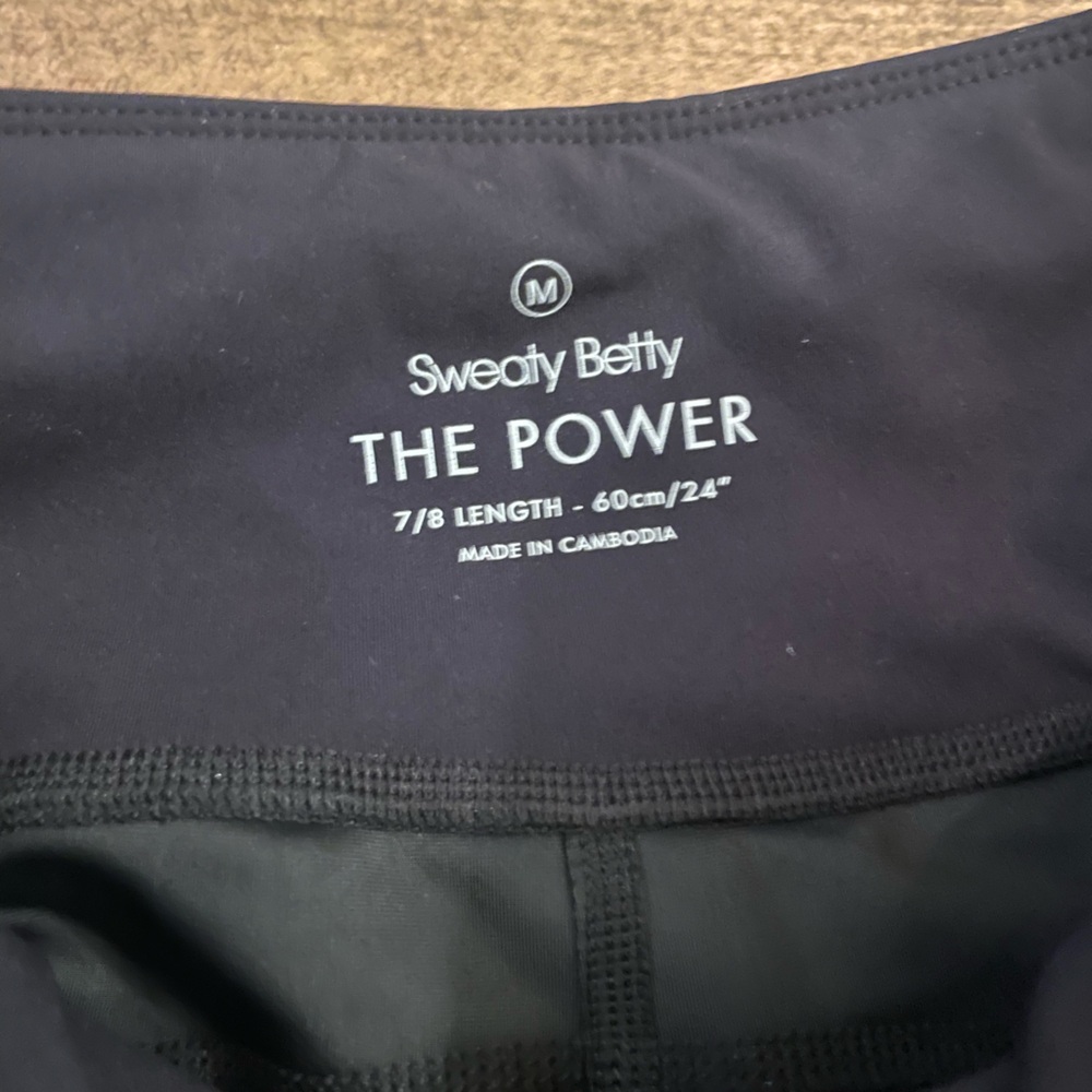Sweaty Betty The Power 7/8 Black Leggings Size Medium - Picture 3 of 10